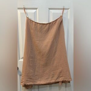 Eileen Fisher Midi Skirt Women M Pink 100% Irish Linen Cotton Lining Lagenlook